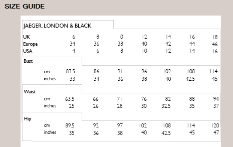 women's size guide